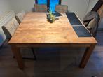 Tafel massief teak hout, Huis en Inrichting, Tafels | Eettafels, Ophalen, Gebruikt, 150 tot 200 cm, Vijf personen of meer