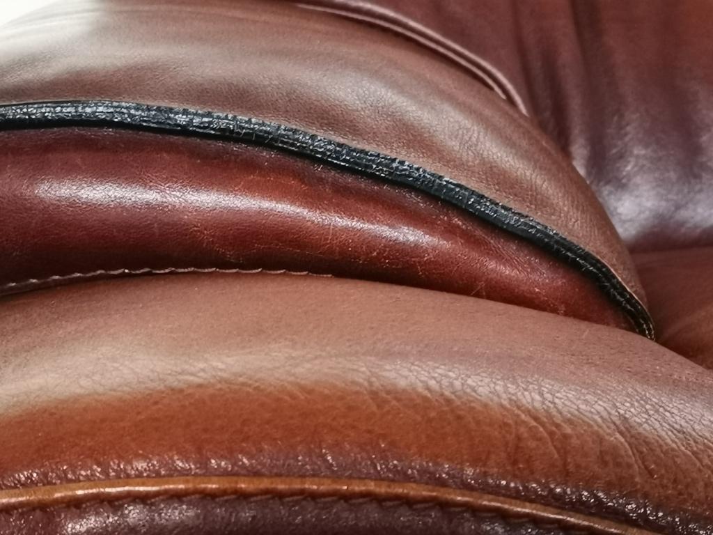 Lederen sofa, Maison & Meubles, 100 à 125 cm, 200 à 250 cm, Enlèvement, Utilisé