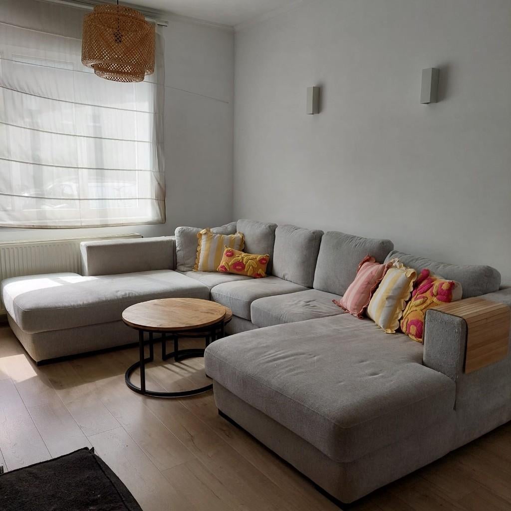 U-salon gris, Maison & Meubles, Canapés | Salons, Utilisé, Banc d'angle, Autres dimensions, 300 cm ou plus, 150 cm ou plus, Tissus