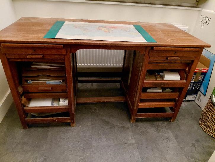 Bureau "américain" en bois, Maison & Meubles, Bureaux, Utilisé, Bureau, Enlèvement