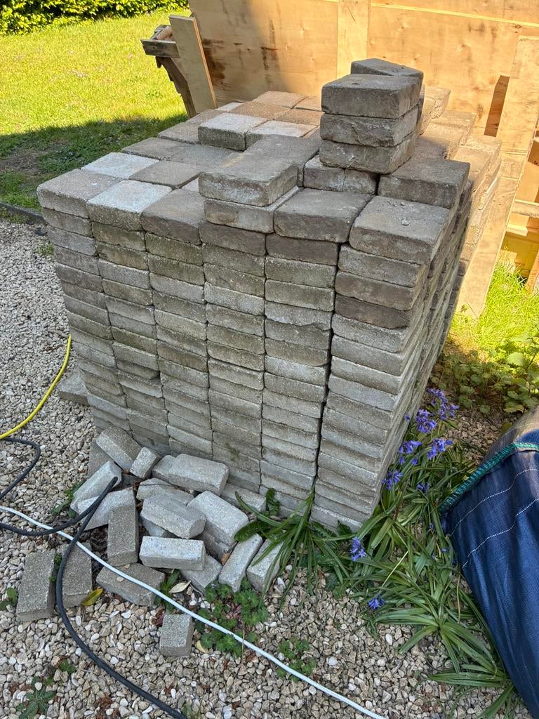 GRATIS AFHALEN Klinkers, grijs, 15 x 15 x 5, Tuin en Terras, Tegels en Klinkers, Ophalen, Gebruikt, Klinkers, 10 m² of meer