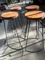 4 barkrukken, Huis en Inrichting, Barkrukken, Ophalen, 60 tot 90 cm, Zo goed als nieuw, 4 krukken