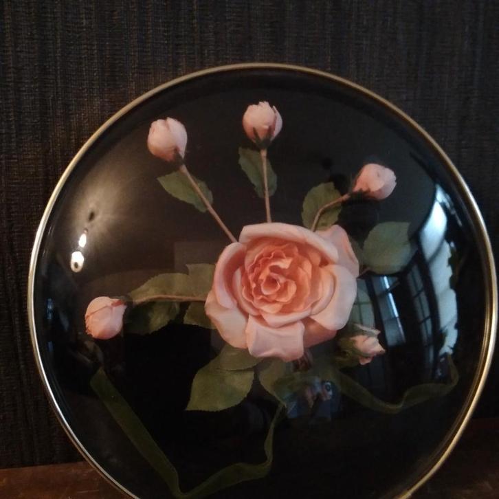 Cadre en verre vintage avec  floral en verre incurvé, Antiquités & Art, Curiosités & Brocante, Envoi