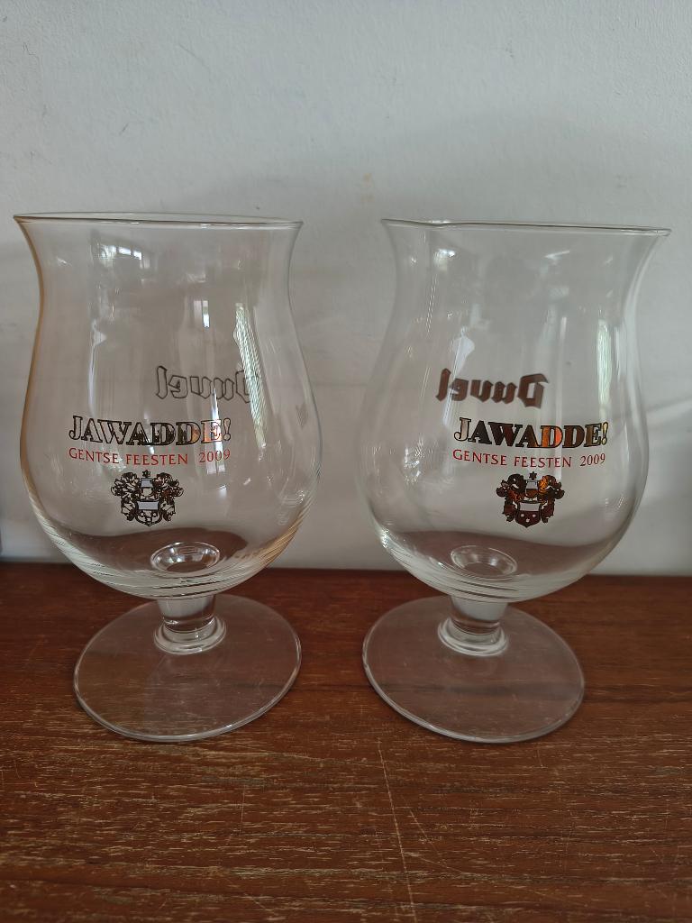 2 Duvel glazen Gentse Feesten 2009, Collections, Enlèvement, Comme neuf, Verre ou Verres, Duvel