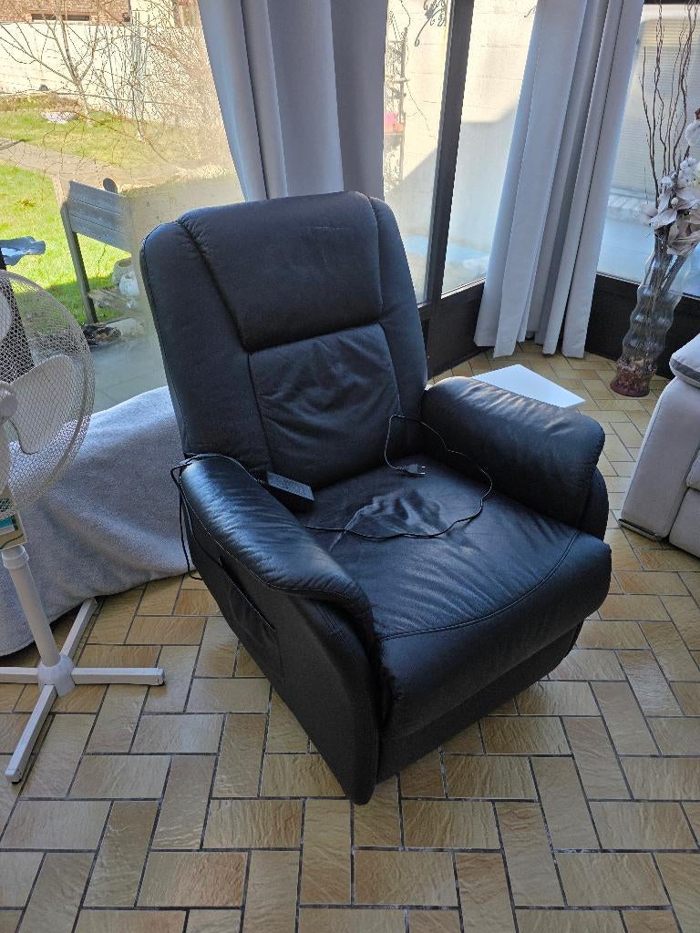 fauteuil relax en cuir electrique, Enlèvement, Comme neuf, Cuir, Cuir