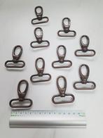10 mousquetons en bronze (35 mm) pour fabriquer des sacs, pa, Enlèvement ou Envoi