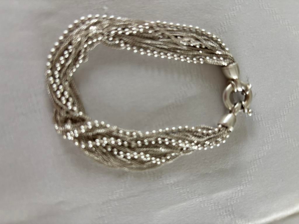 Pièce unique, bracelet argent massif, Bijoux, Sacs & Beauté, Enlèvement ou Envoi, Comme neuf, Argent, Argent