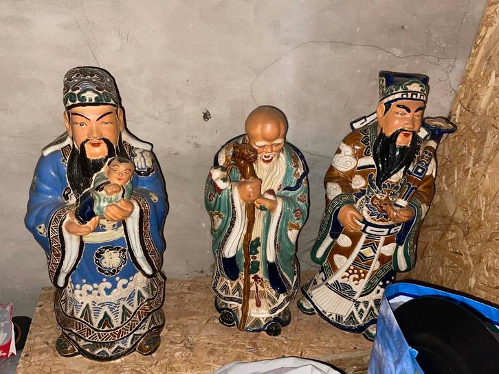 chinese geluksgoden (Fu, Lu en Shou), Antiek en Kunst, Curiosa en Brocante, Ophalen