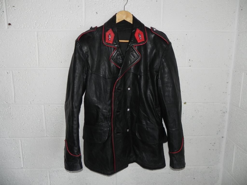 gendarmerie de la route veste cuir  taille 42, Collections, Envoi, Gendarmerie, Vêtements ou Chaussures