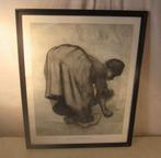 Mooie Artprint - Arenlezende Boerin - Vincent Van Gogh, Ophalen of Verzenden, Zo goed als nieuw, Print, Oorspronkelijke maker