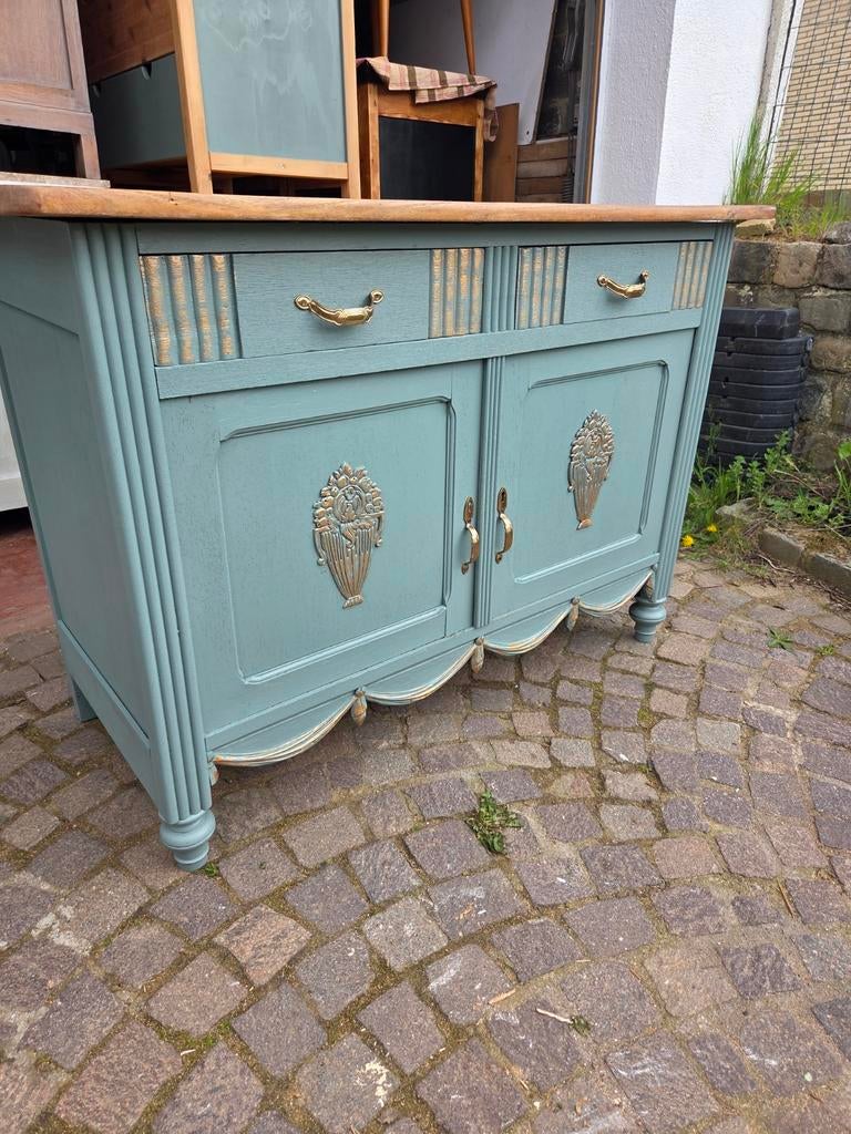 Prachtig antiek dressoir, massief dressoir, art nouveau, Ophalen