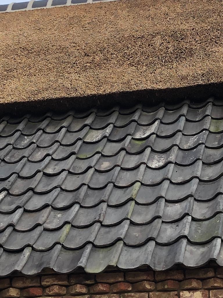 Boomse/oude boomse/oude dakpannen/gebruikte dakpannen, Doe-het-zelf en Bouw, Gebruikt, Steen of Klei, Blauw, Ophalen of Verzenden