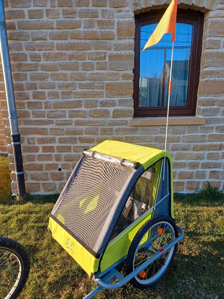 Remorque vélo enfant, Vélos & Vélomoteurs, Accessoires vélo | Remorques, Utilisé, Remorque pour enfant, 40 à 60 kg, Pliable, Enlèvement