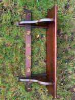 Antieke eiken houten wandplank met kapstokhaken, Antiek en Kunst, Ophalen
