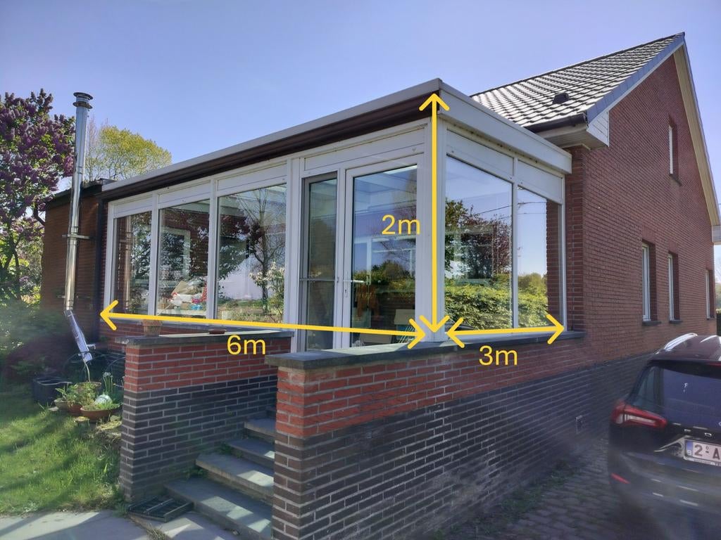 Veranda van 2020 te koop, Tuin en Terras, Overkappingen, Zo goed als nieuw, Veranda, Ophalen