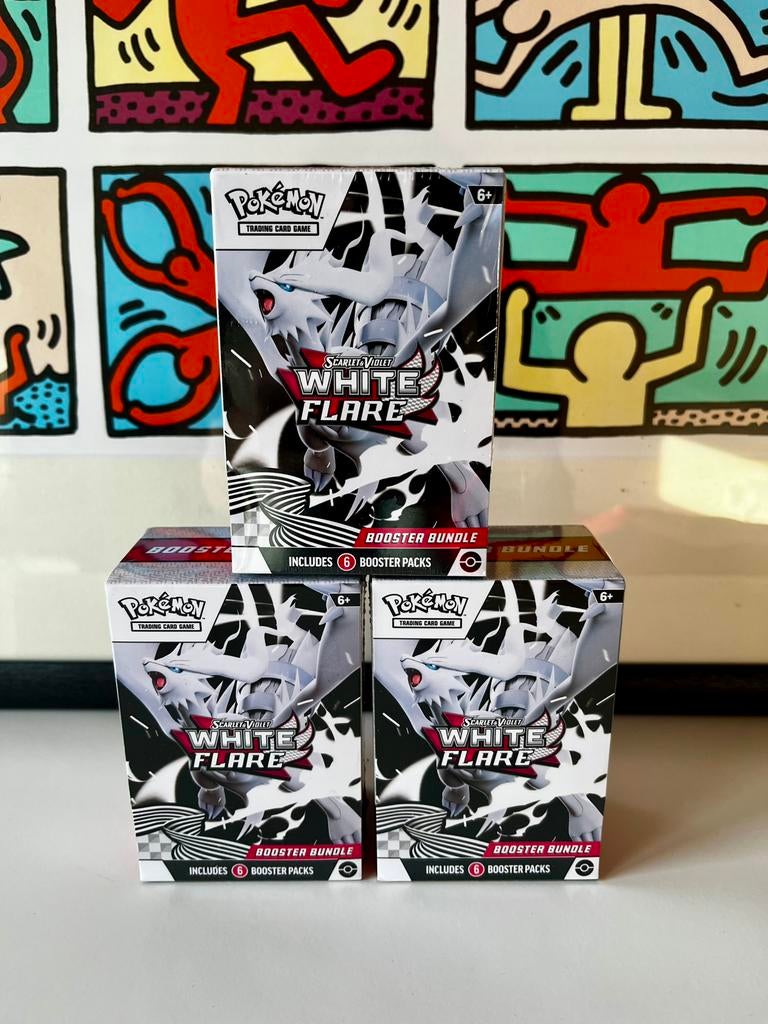 Lot de boosters Pokémon Scarlet et Violet White Flare, Enlèvement ou Envoi, Neuf, Booster, Foil