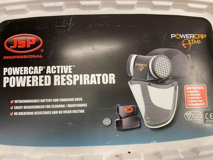 JSP PowerCap Active Accu Volgelaatsmasker met Impact Protec., Doe-het-zelf en Bouw, Adembescherming, Nieuw, Ophalen