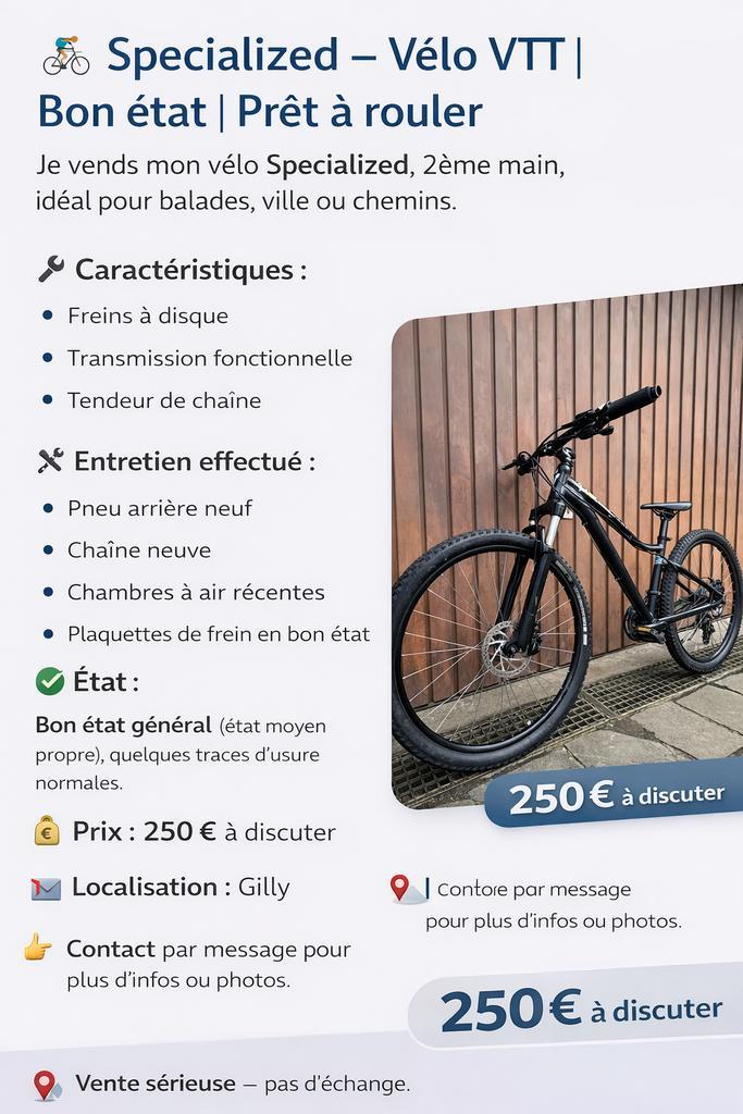 Velo mtb de tres bonne qualité, Fietsen en Brommers, Elektrische fietsen, Gebruikt, Overige merken, 51 tot 55 cm, Ophalen