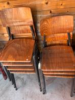 Chaise d'école rétro, Brun, Enlèvement, Bois, Retro