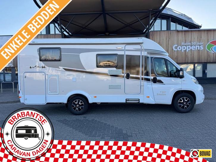 Carado T 337 2019 ENKELE BEDDEN!, Caravans en Kamperen, Mobilhomes, tot en met 3, Half-integraal, Carado, Diesel, Handgeschakeld