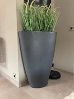 Elho kunststof bloembak hoog zwart ovaal, Tuin en Terras, Ophalen, Kunststof, Minder dan 60 cm, Zo goed als nieuw