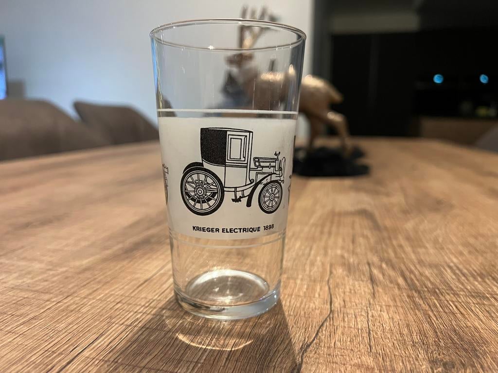 Glas Krieger Renault Mors Auto Vintage, Verzamelen, Ophalen, Zo goed als nieuw, Waterglas