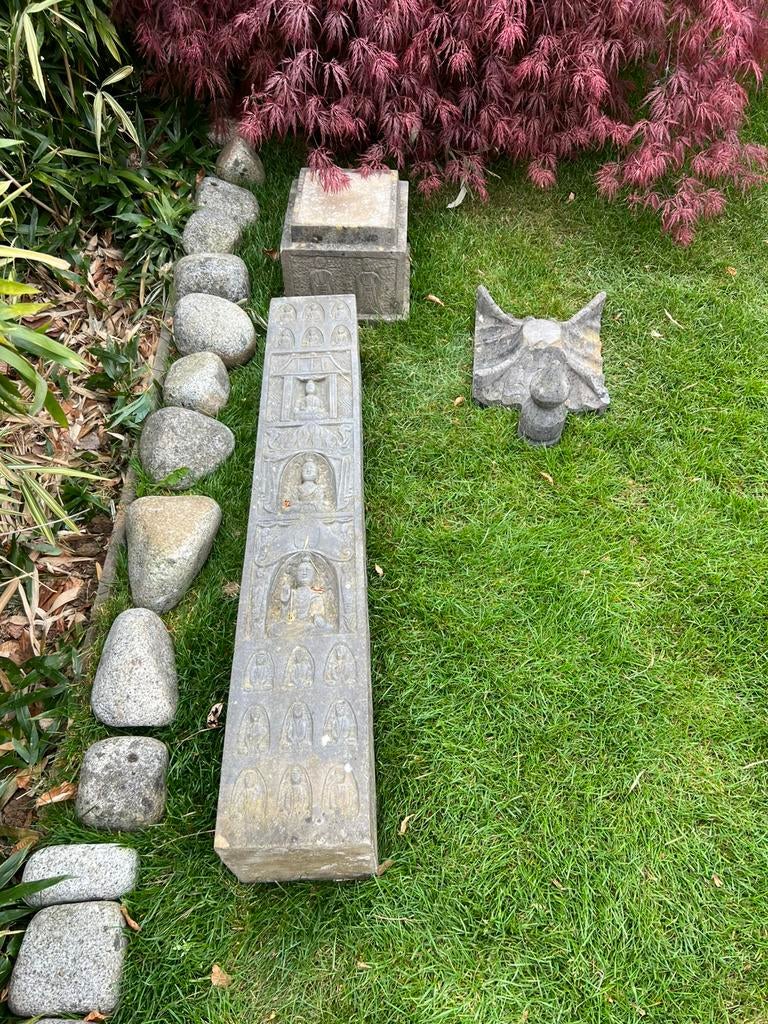 Lanterne japonaise en pierre massive, Tuin en Terras, Tuinbeelden, Zo goed als nieuw, Steen, Ophalen