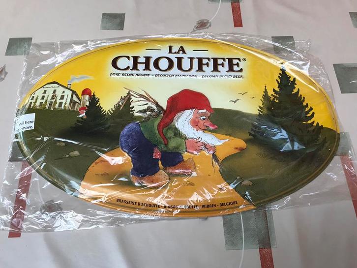 Panneau d'affichage en métal La chouffe, neuf, Collections, Marques de bière, Neuf, Panneau, Plaque ou Plaquette publicitaire
