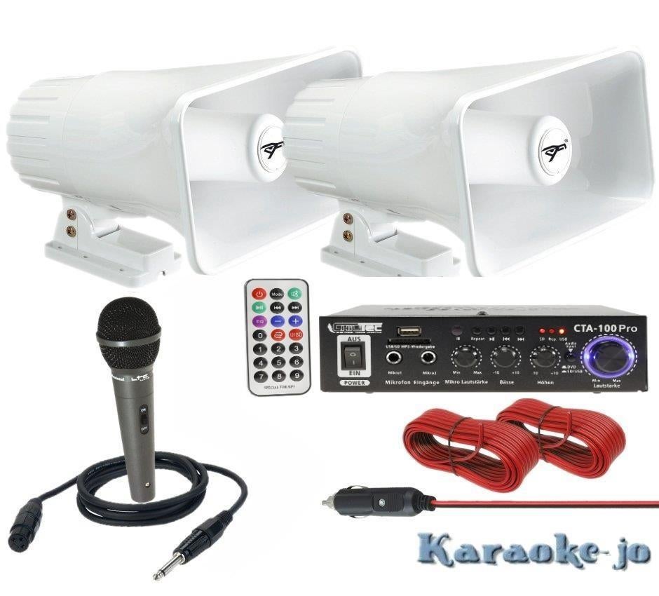 Complete 12 Volt omroep installatie voor op de Auto E-P110, Auto diversen, Autospeakers, Ophalen of Verzenden, Nieuw