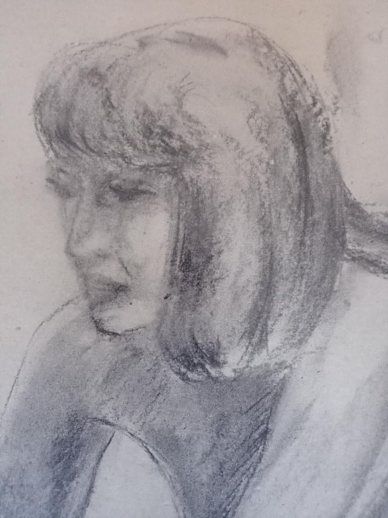 Tekening dame: Artistiek Naakt, Huis en Inrichting, Ophalen, Zo goed als nieuw, 75 cm of meer, 50 tot 75 cm