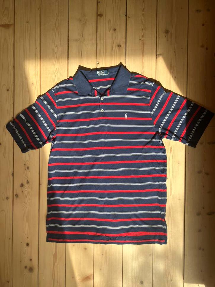 Polo Ralph Lauren bleu foncé à rayures rouges et blanches, Vêtements | Hommes, Polos, Comme neuf, Taille 52/54 (L), Bleu, Envoi