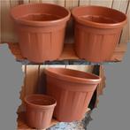 Beau très grand pot de fleurs italien D50.5, Enlèvement ou Envoi, Rond, Synthétique, Intérieur