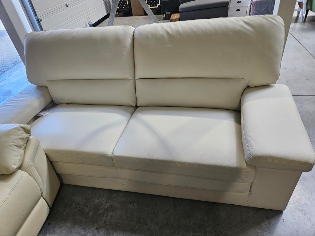 Hoekbank + losse fauteuil — gloednieuw en nooit gebruikt, Huis en Inrichting, Zetels | Zetels en Chaises Longues, Leer, Ophalen