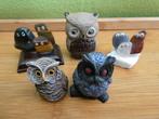 Lot de 5 jolies pierres et hiboux scintillants, Collections, Enlèvement ou Envoi, Comme neuf, Animal