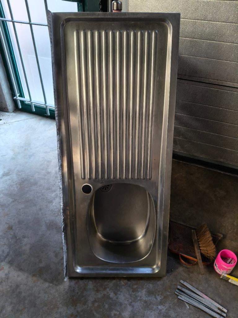 spoeltafel inox, Huis en Inrichting, Keuken | Keukenelementen, Ophalen, Gebruikt