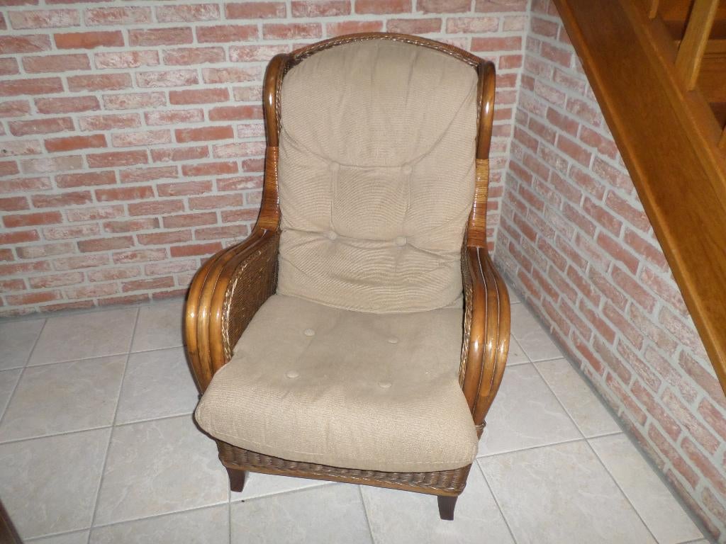 riete zetel, Tuin en Terras, Ophalen, Rotan