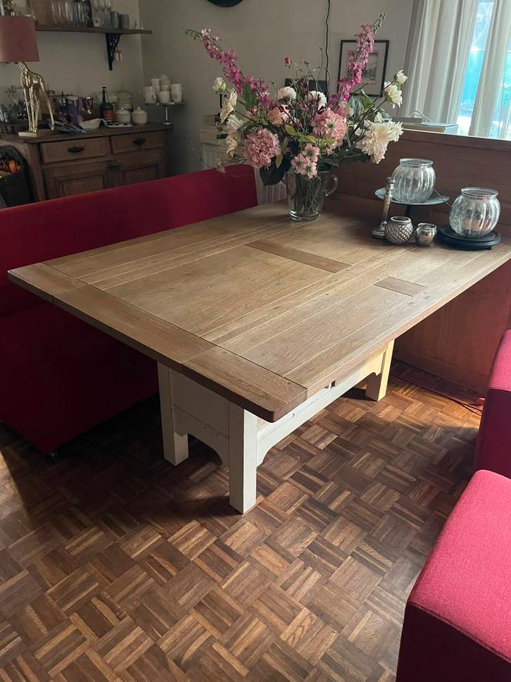 Eethoek met 2 stoelen en bank, Huis en Inrichting, Tafels | Eettafels, Zo goed als nieuw, Ophalen