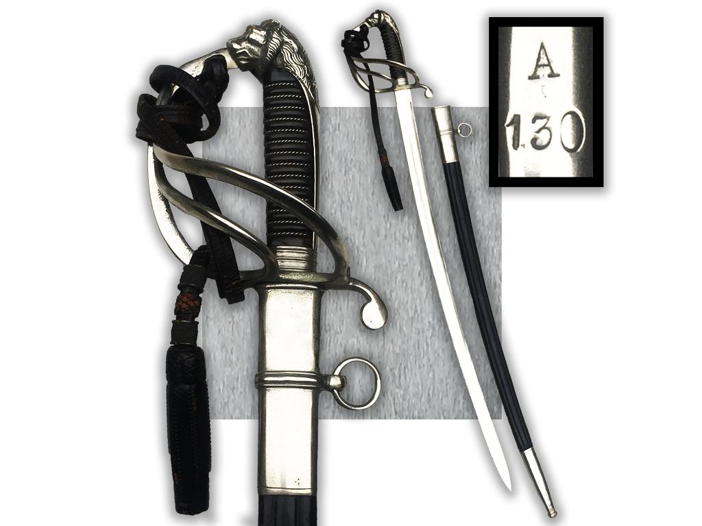 🚨ABBL Albert 1er Sabre police belge '' A 130 '' Type Long, Collections, Envoi, Armée de terre, Épée ou sabre