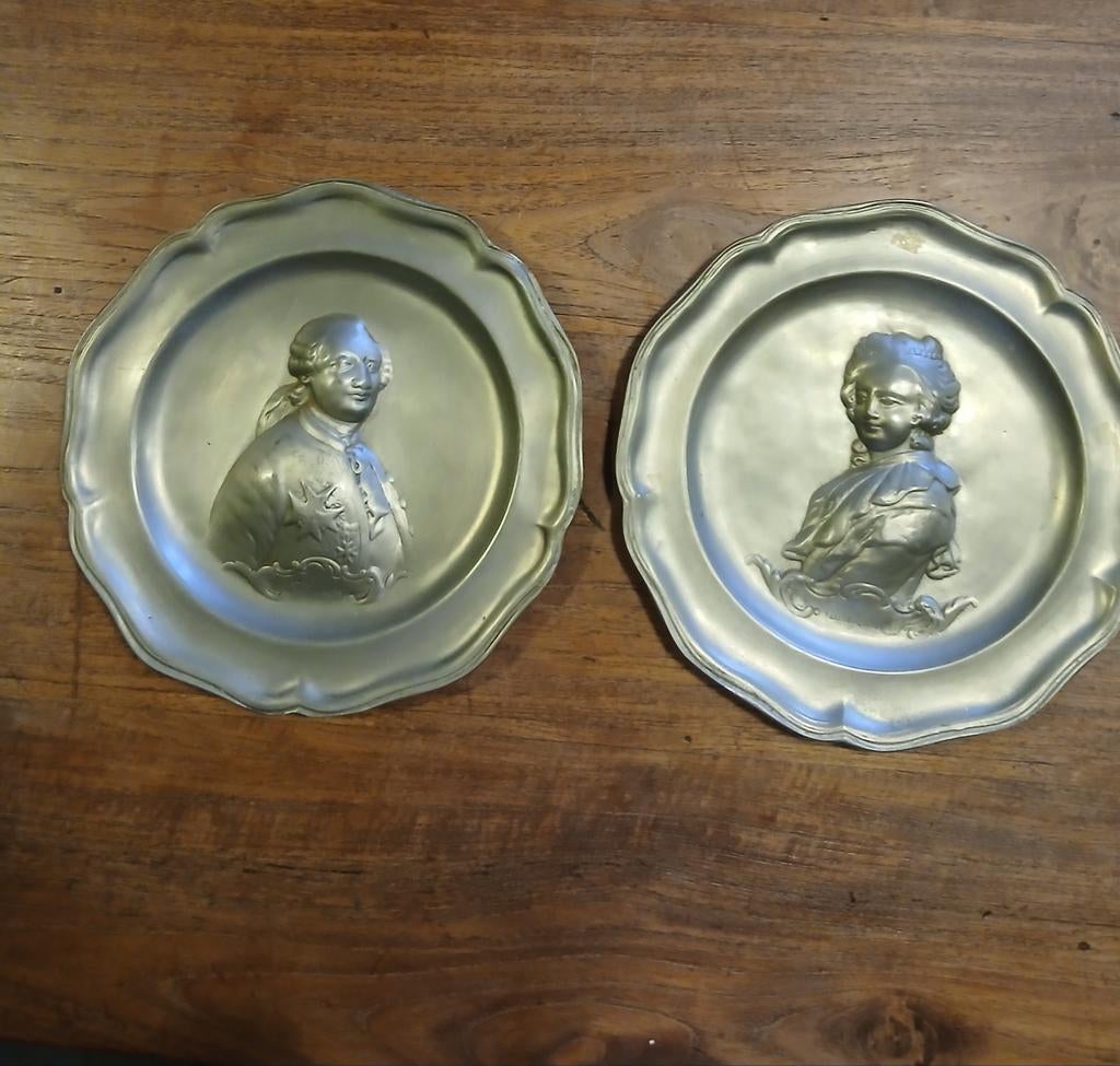 Assiettes en étain, Antiquités & Art, Enlèvement ou Envoi