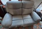 Divan cuir 2 places, relax électrique. Faire offre, Maison & Meubles, Enlèvement, Cuir