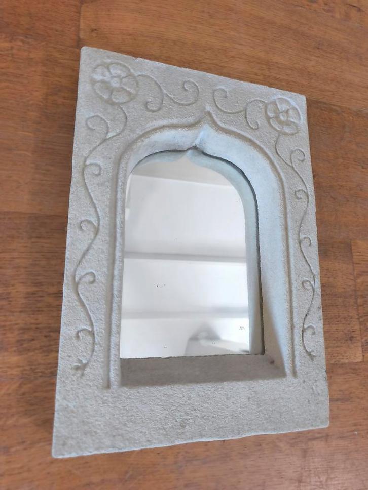 Miroir mural oriental pierre 34x24cm massif, Maison & Meubles, Accessoires pour la Maison | Miroirs