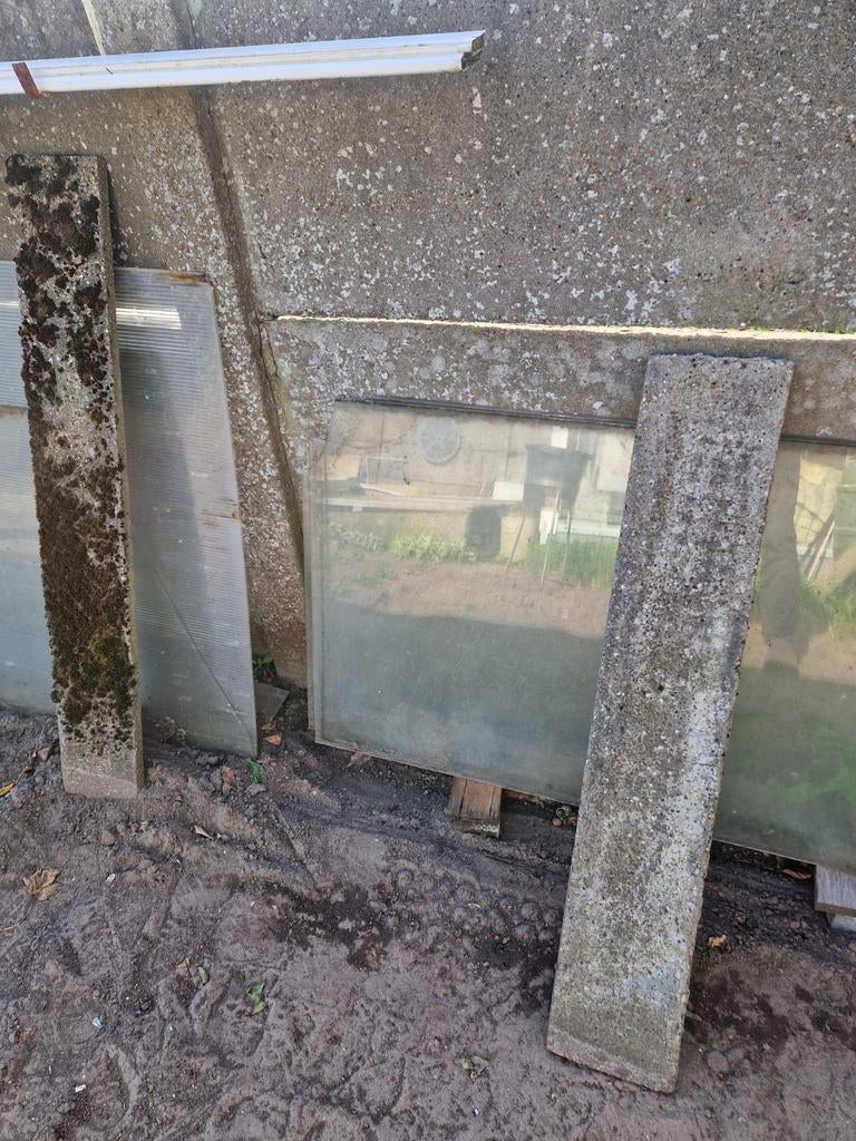 Glas - Serreglas -Eenruiters - voor tuin, Tuin en Terras, Overkappingen, Ophalen, Gebruikt, Serre
