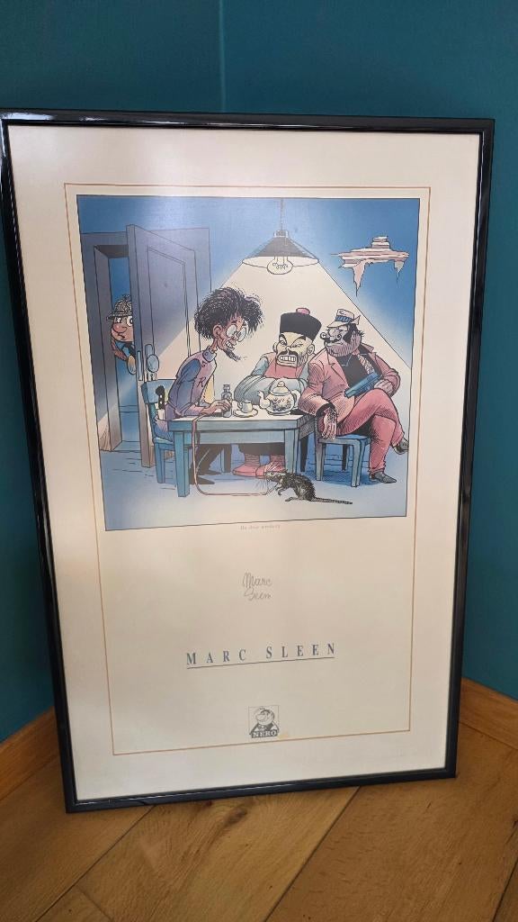 Poster Nero - handtekening Marc Sleen, Ophalen, Overige figuren, Gebruikt, Plaatje, Poster of Sticker