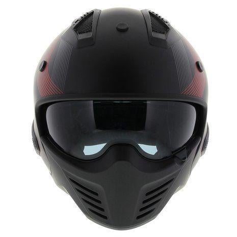 Vito Bruzano jethelm matzwart + rood, Motoren, Kleding | Motorhelmen, Dames, Heren, Kinderen, Jethelm, M, Nieuw met kaartje, Verzenden