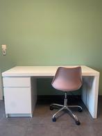 Bureau en bureaustoel te koop, Huis en Inrichting, Bureaus, Ophalen, Gebruikt, Bureau