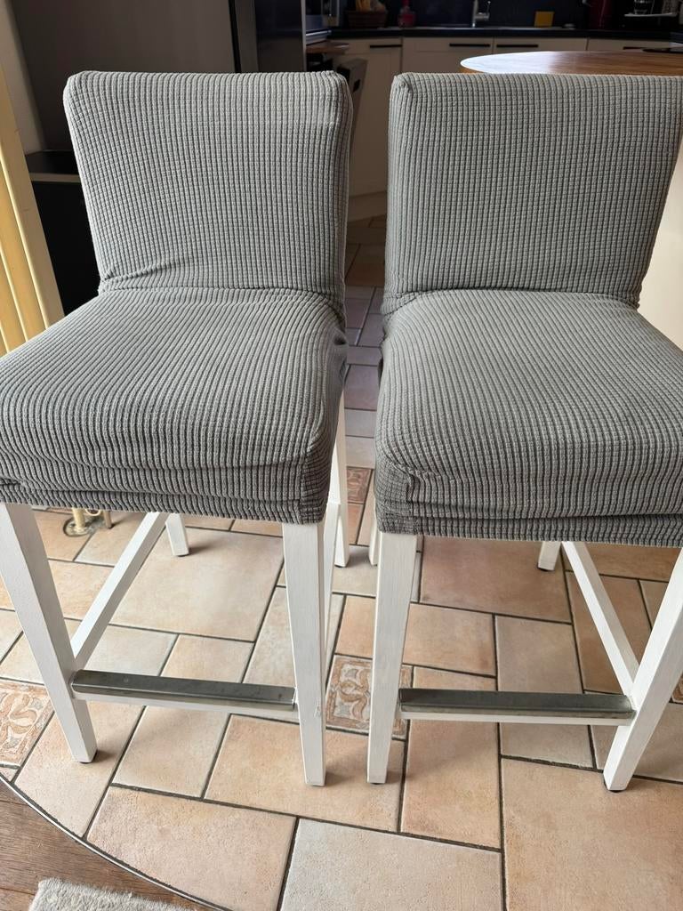 Twee zeer mooie barstoelen te koop., Ophalen, Met voetsteun, Nieuw, 90 cm of meer