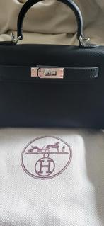 Sac à main hermes , modèle kelly cuir noir., Bijoux, Sacs & Beauté, Enlèvement, Noir, Sac à main