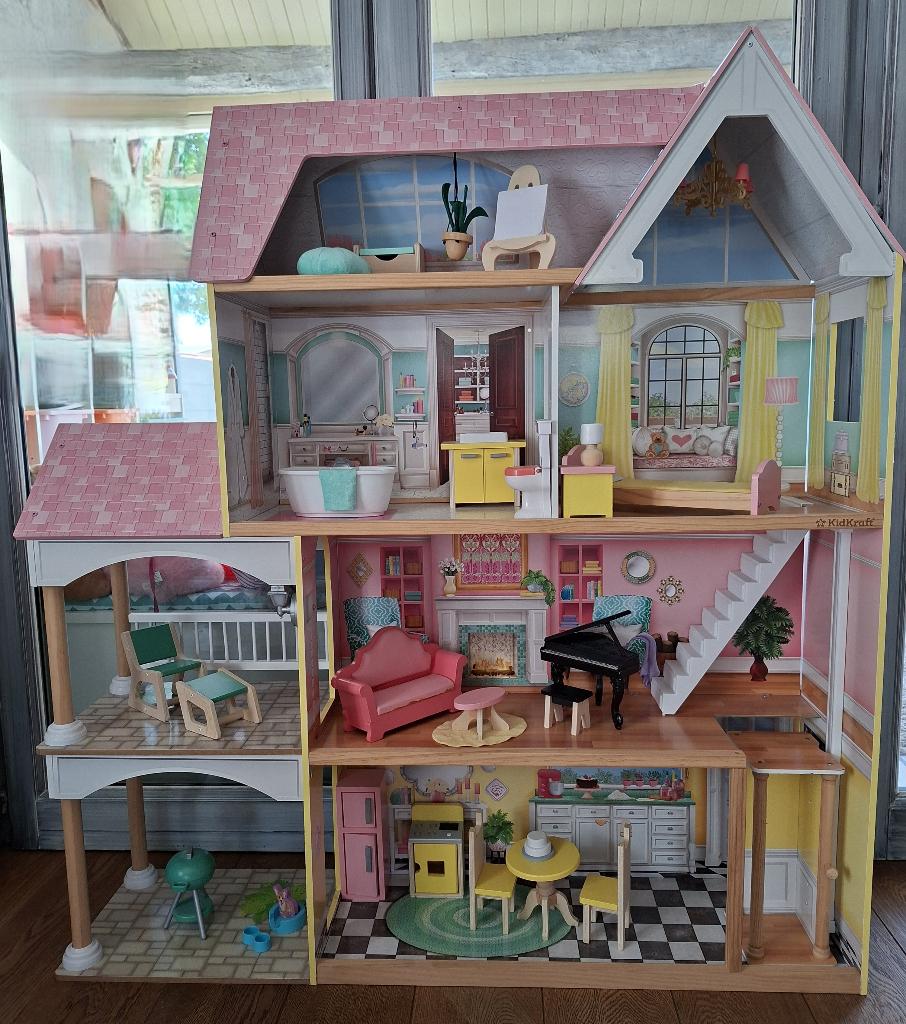 KidKraft houten poppenhuis Lola Mansion, Ophalen, Zo goed als nieuw, Poppenhuis