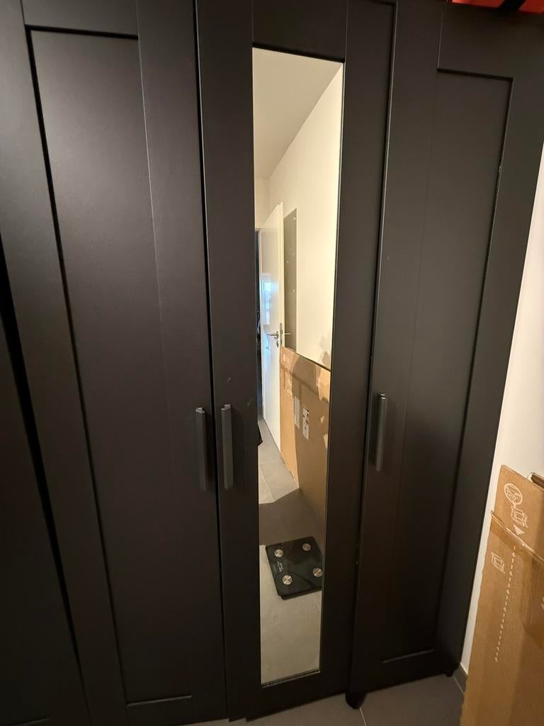 Armoire 3 portes IKEA BRIMNES noire, Maison & Meubles, Enlèvement, Comme neuf