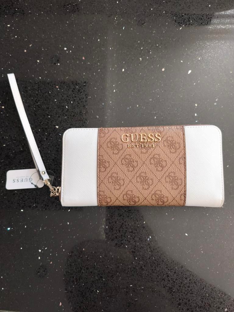 Portefeuille Guess blanc/brun Neuf, Enlèvement, Blanc, Guess